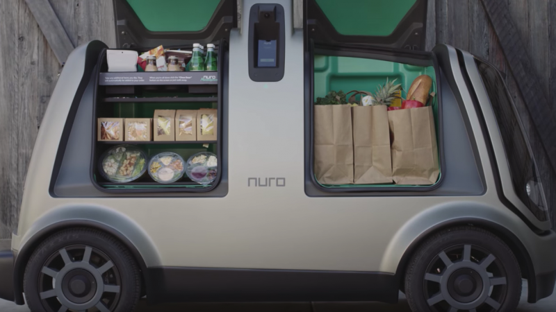 Nuro, autonoom voertuig, bezorging, robot