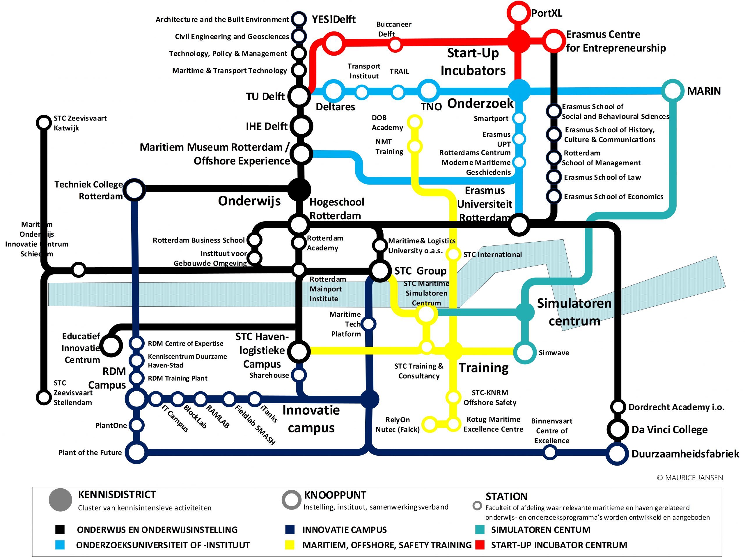 Metrokaart het maritieme kennis-en innovatie ecosysteem