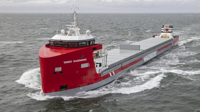 het multipurpose vrachtschip ‘Egbert Wagenborg’ (type EasyMax) van Royal Wagenborg, wereldwijd inzetbaar waaronder de short sea.