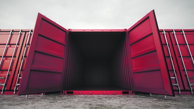 Picture,Of,Red,Open,Containers,In,The,Row. lege container