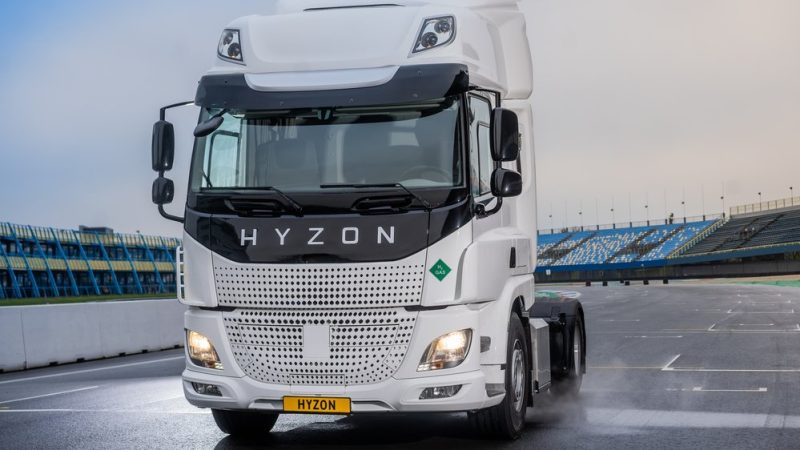 Hyzon waterstoftruck vrachtwagen