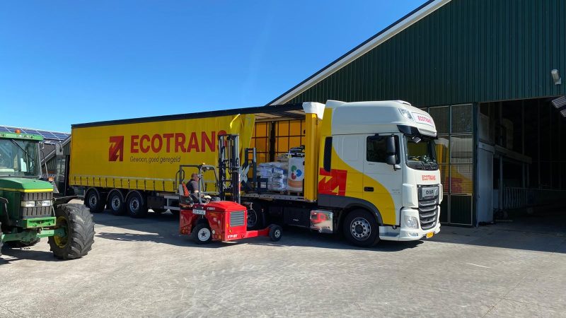 Vrachtwagen van ecotrans logistics