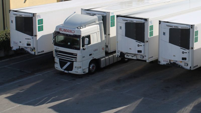 Vrachtwagens van Romano Transporti