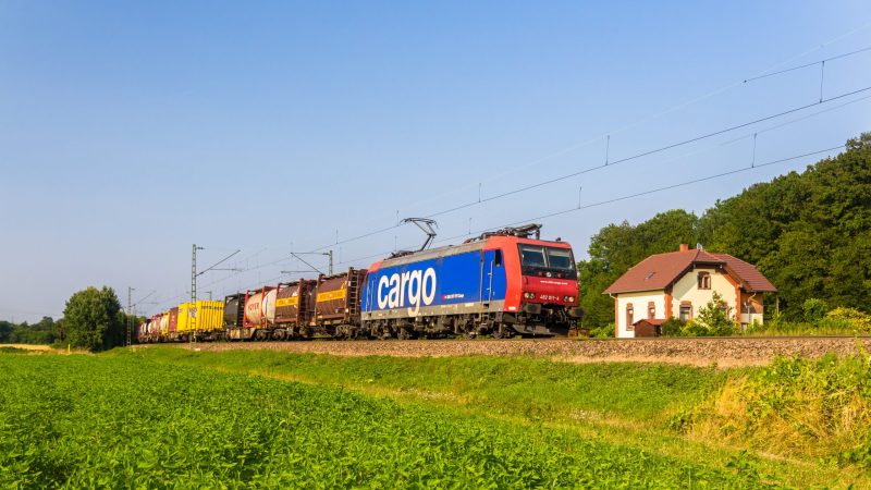 Trein van SBB Cargo in Duitsland
