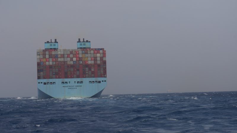 Containerschip Maersk op de Rode Zee