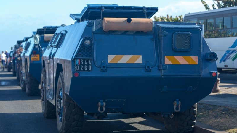 Pantserwagen van de Franse politie