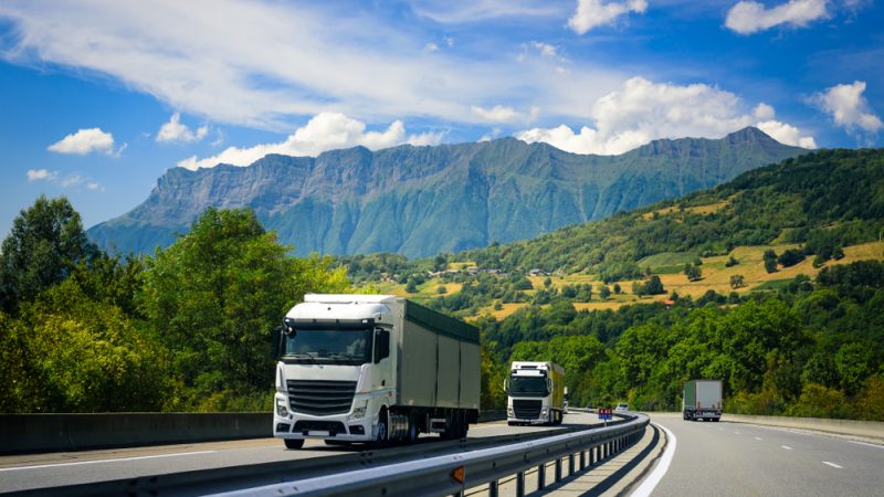 Vrachtwagens in Oostenrijk